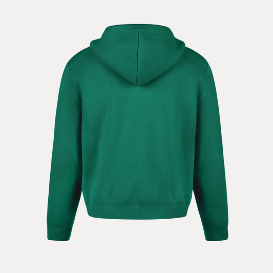 Bottle Green Clockwork Knit Hoodie