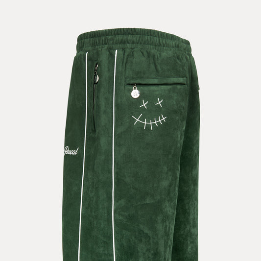 Emerald Suede Track Pants (Green)