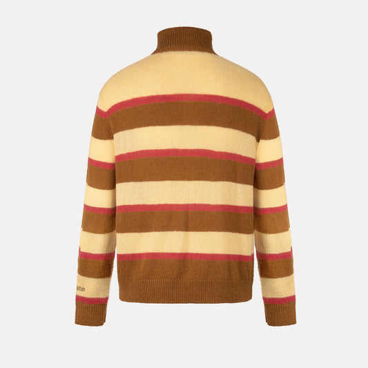 Cinnamon Stripe Mohair Jumper (Brown/Beige/Red)