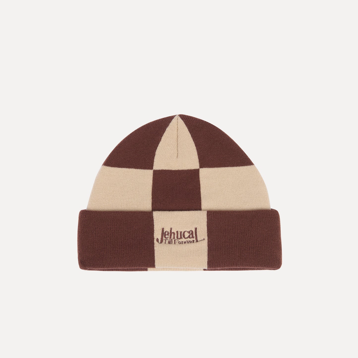 Cocoa Plaid Beanie (Brown/Beige)