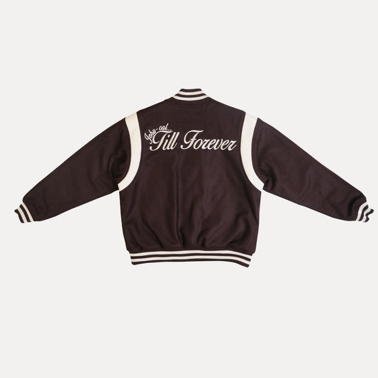 *ARCHIVE* COLLEGE VARSITY JACKET - COFFEE (BROWN)
