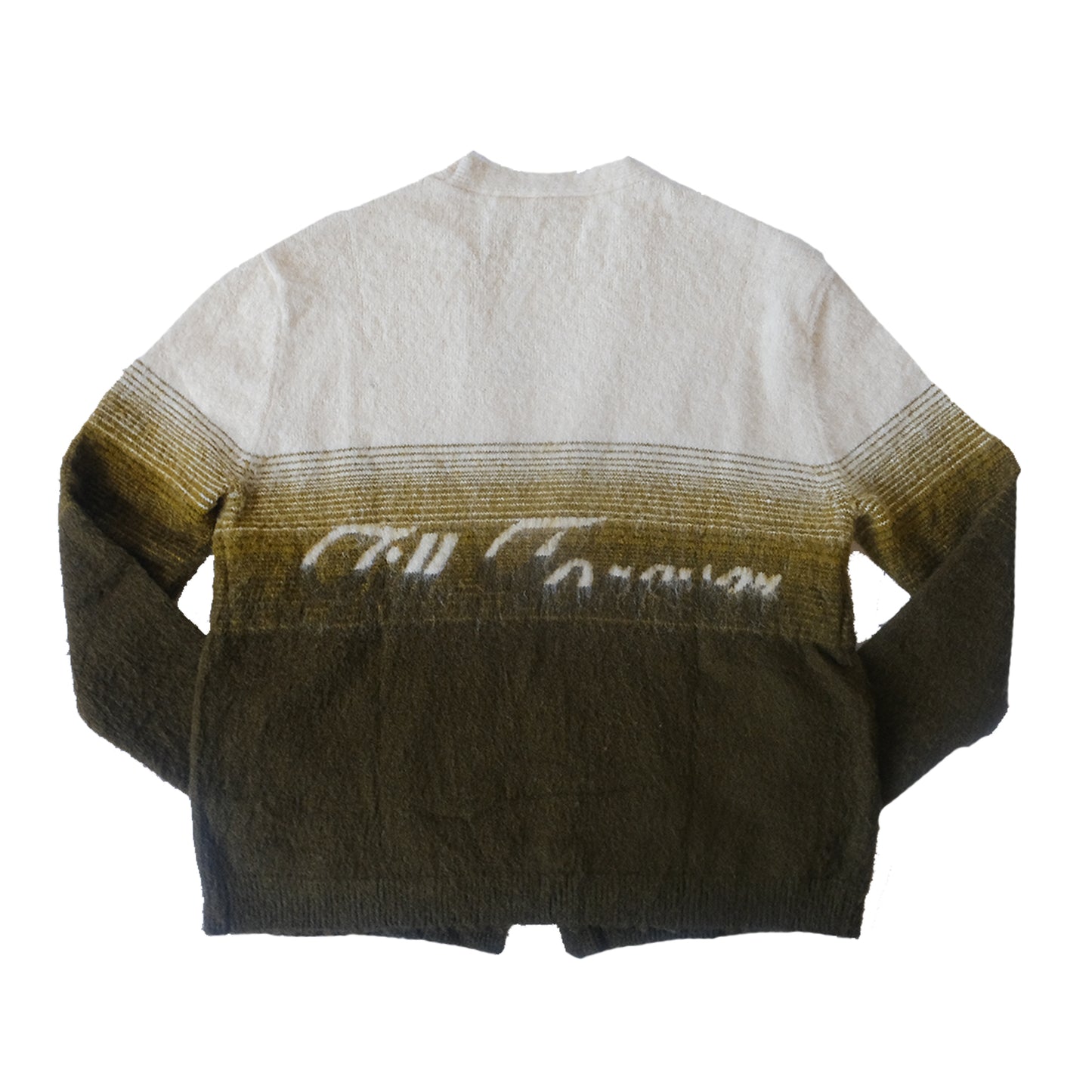 CLOCKWORK MOHAIR CARDIGAN (CREAM/GREEN)