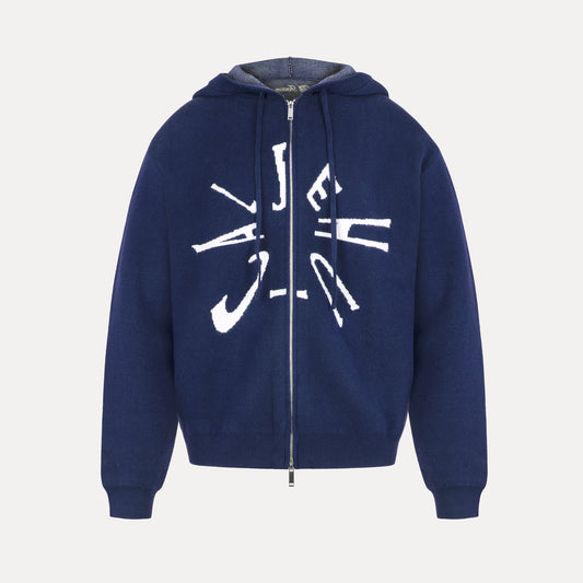 Navy Knit hoodie