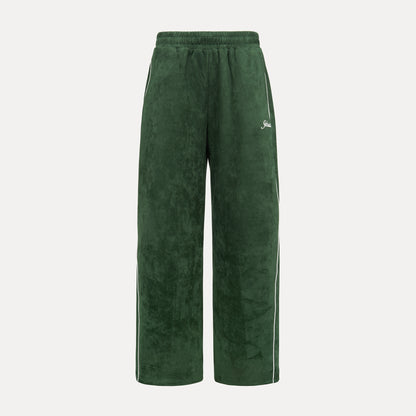 Emerald Suede Track Pants (Green)