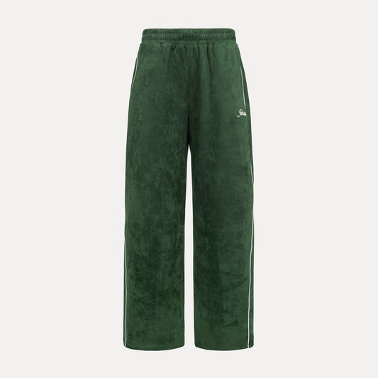Emerald Suede Track Pants (Green)