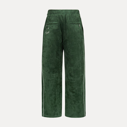 Emerald Suede Track Pants (Green)