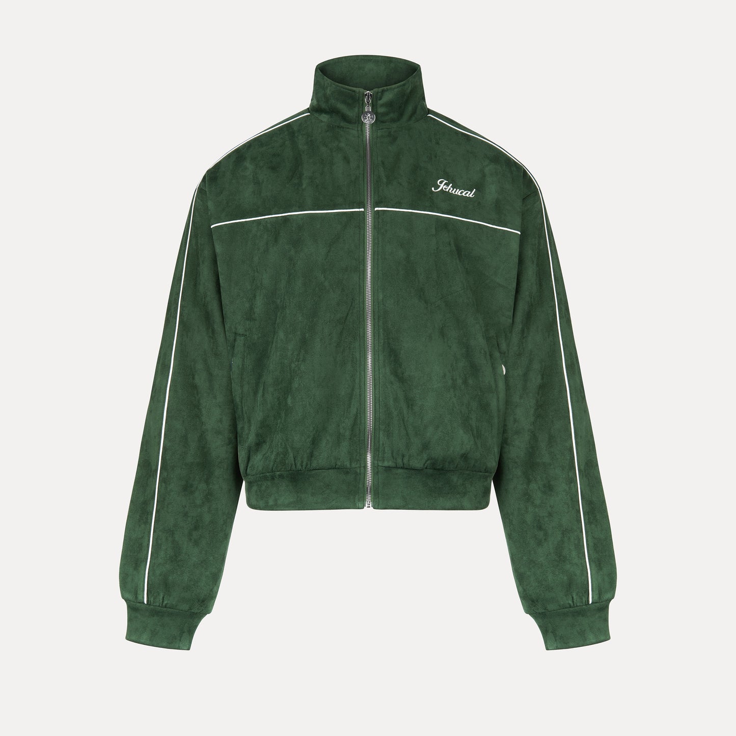 Emerald Suede Track Jacket (Green)