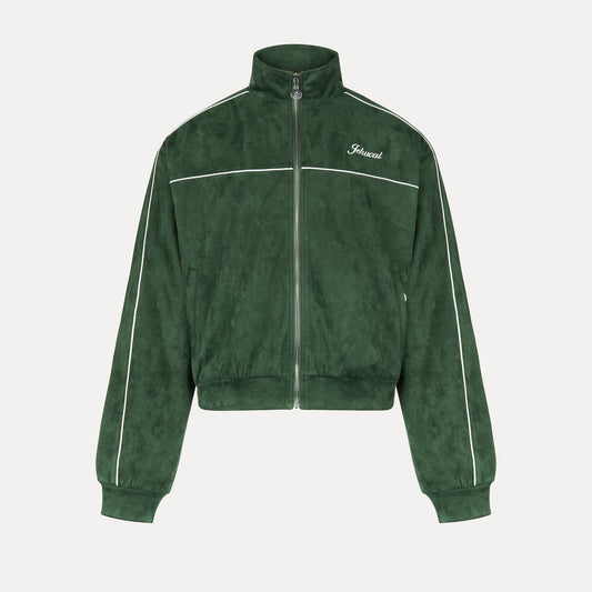 Emerald Suede Track Jacket (Green)