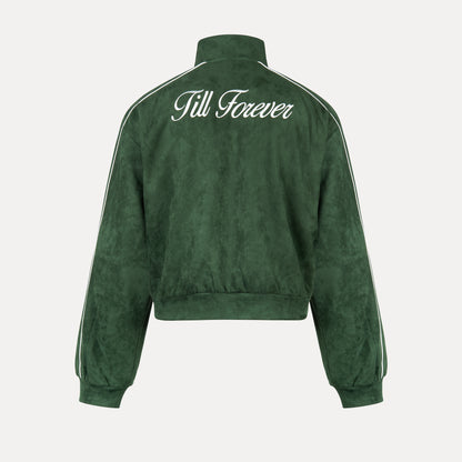Emerald Suede Track Jacket (Green)