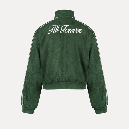 Emerald Suede Track Jacket (Green)