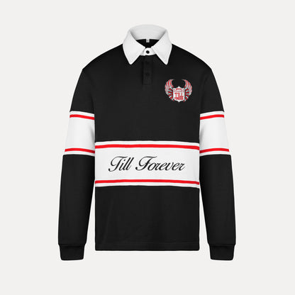 The Nightfall Rugby Polo (Black/White/Red)