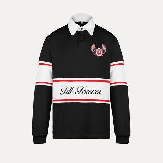 The Nightfall Rugby Polo (Black/White/Red)