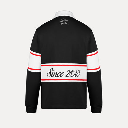 The Nightfall Rugby Polo (Black/White/Red)