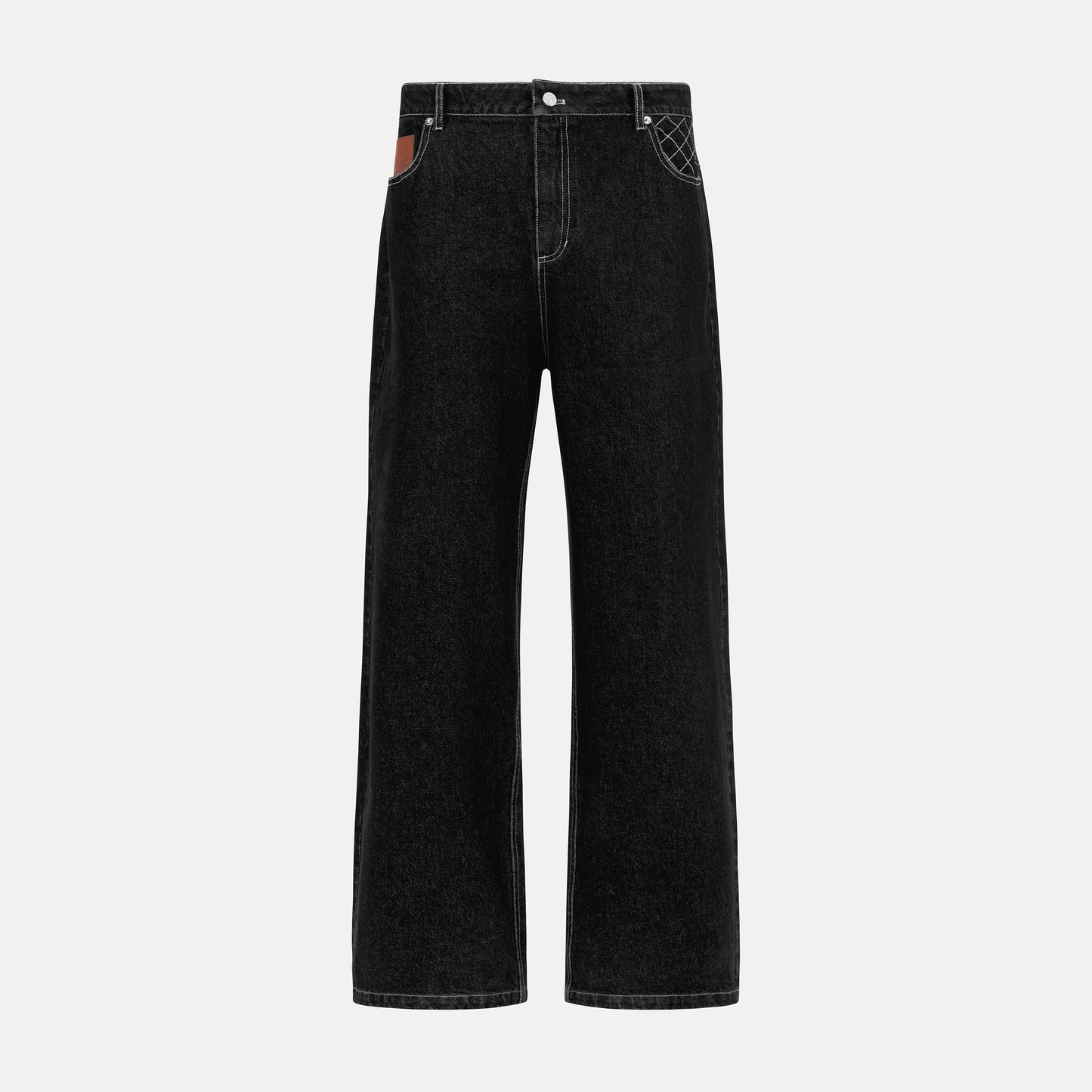 Cross Stitch Denim Jeans (Black/White)