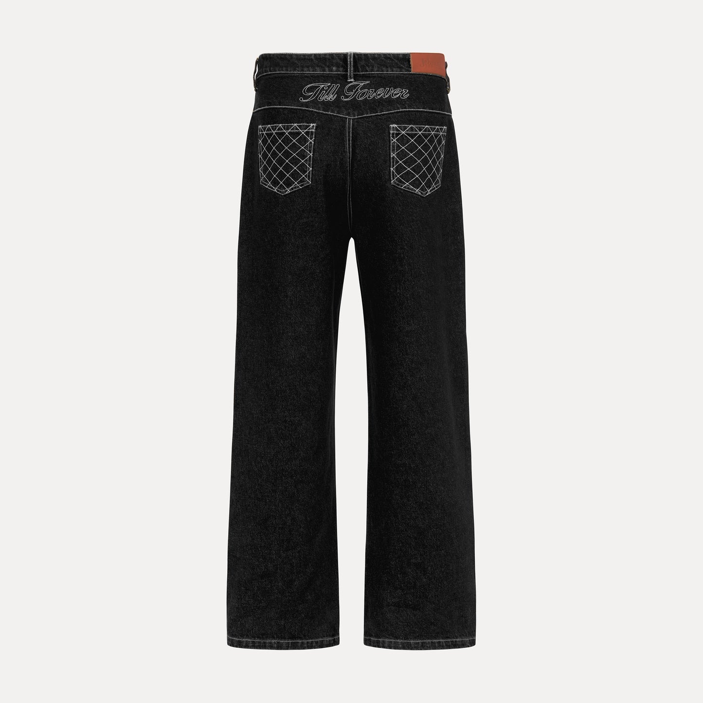 Cross Stitch Denim Jeans (Black/White)