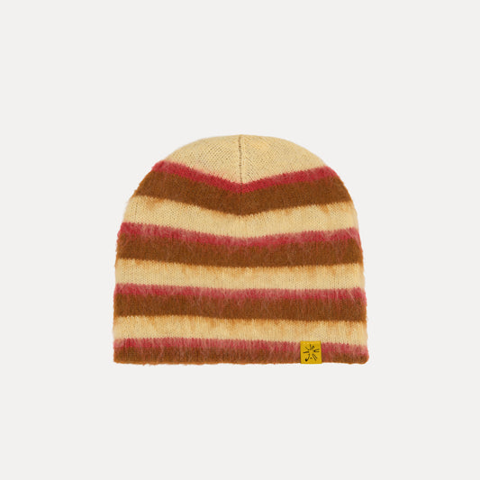 Cinnamon Stripe Mohair Beanie