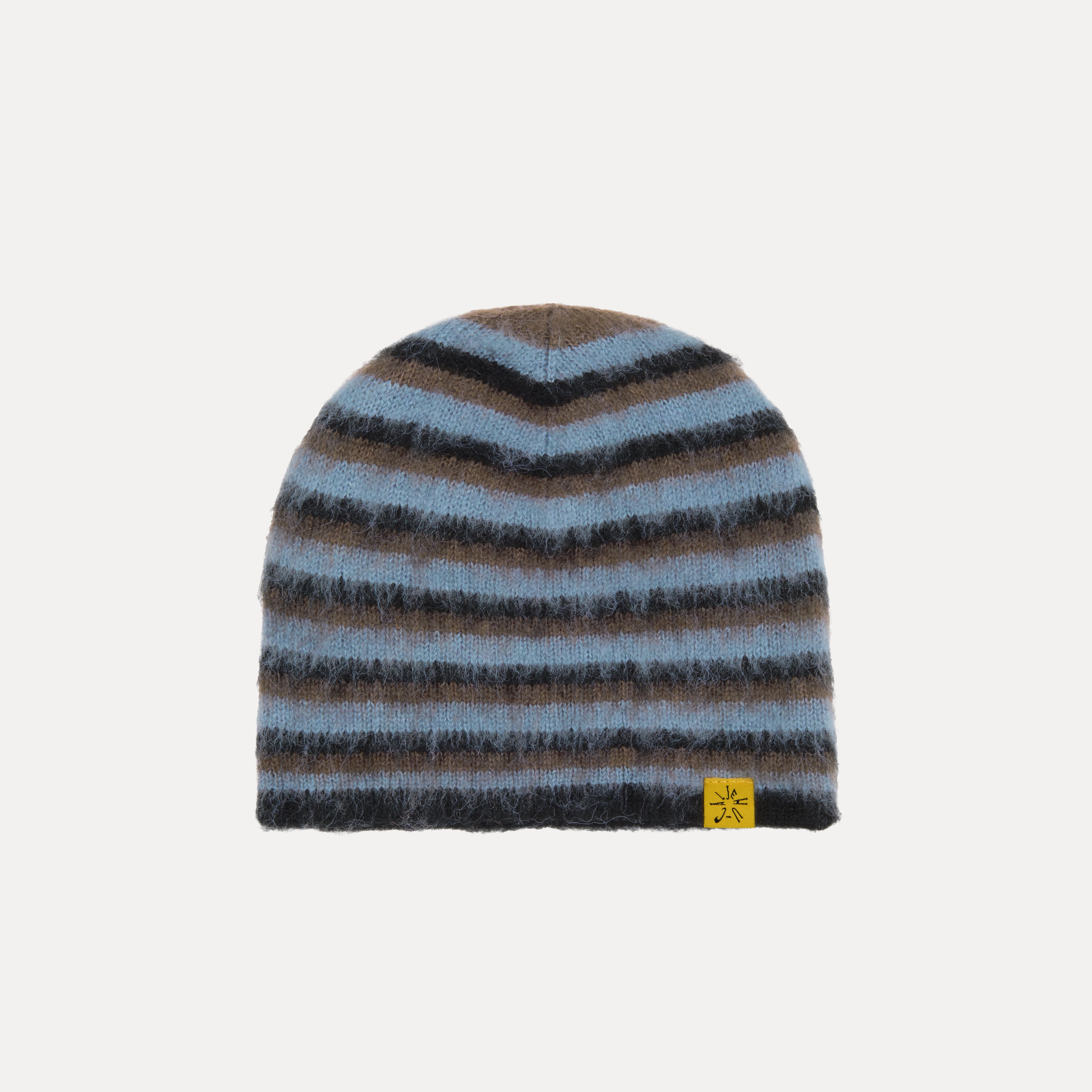 Midnight Stripe Mohair Beanie