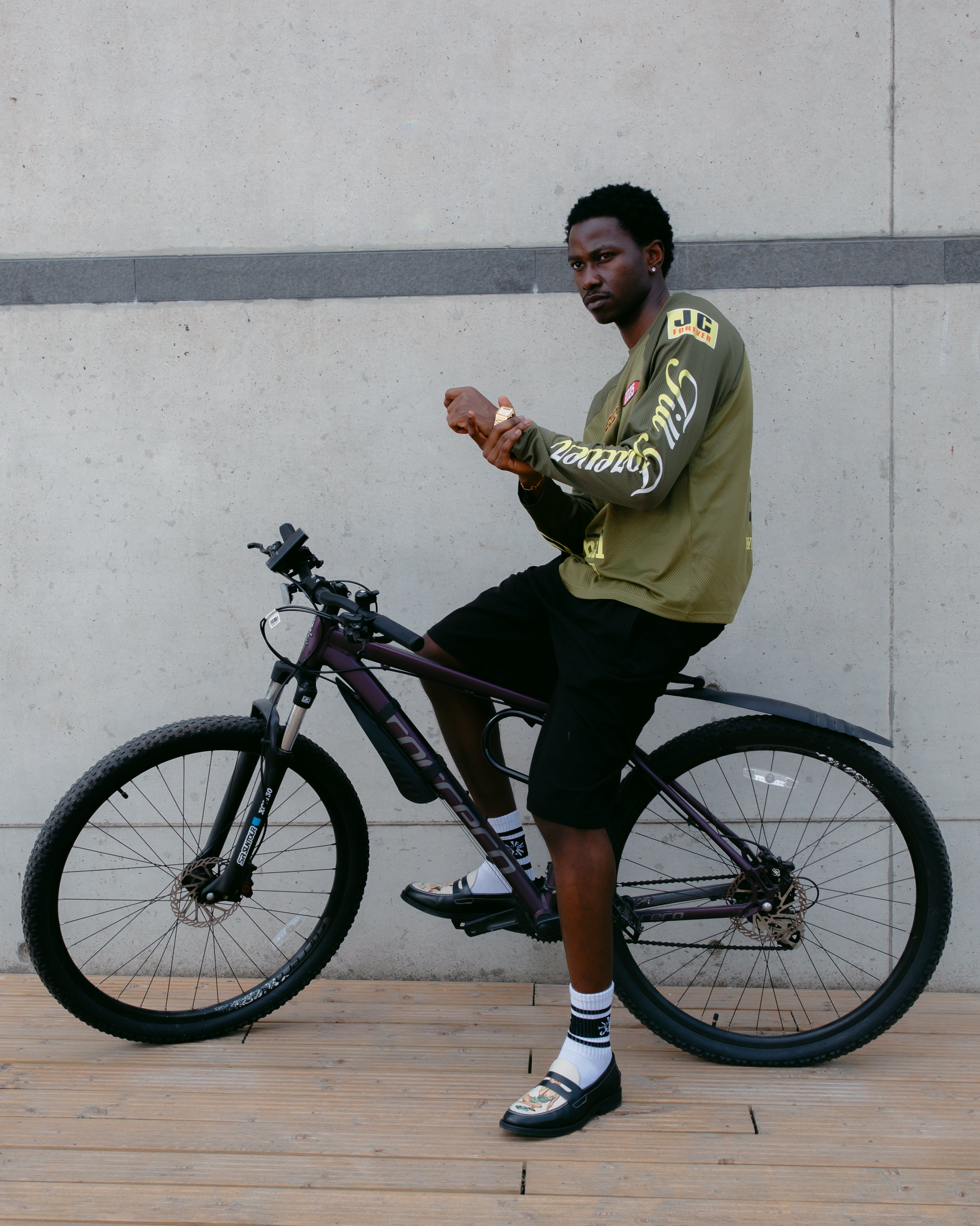 Racer Mesh Long Sleeve Tee (Green/Green)