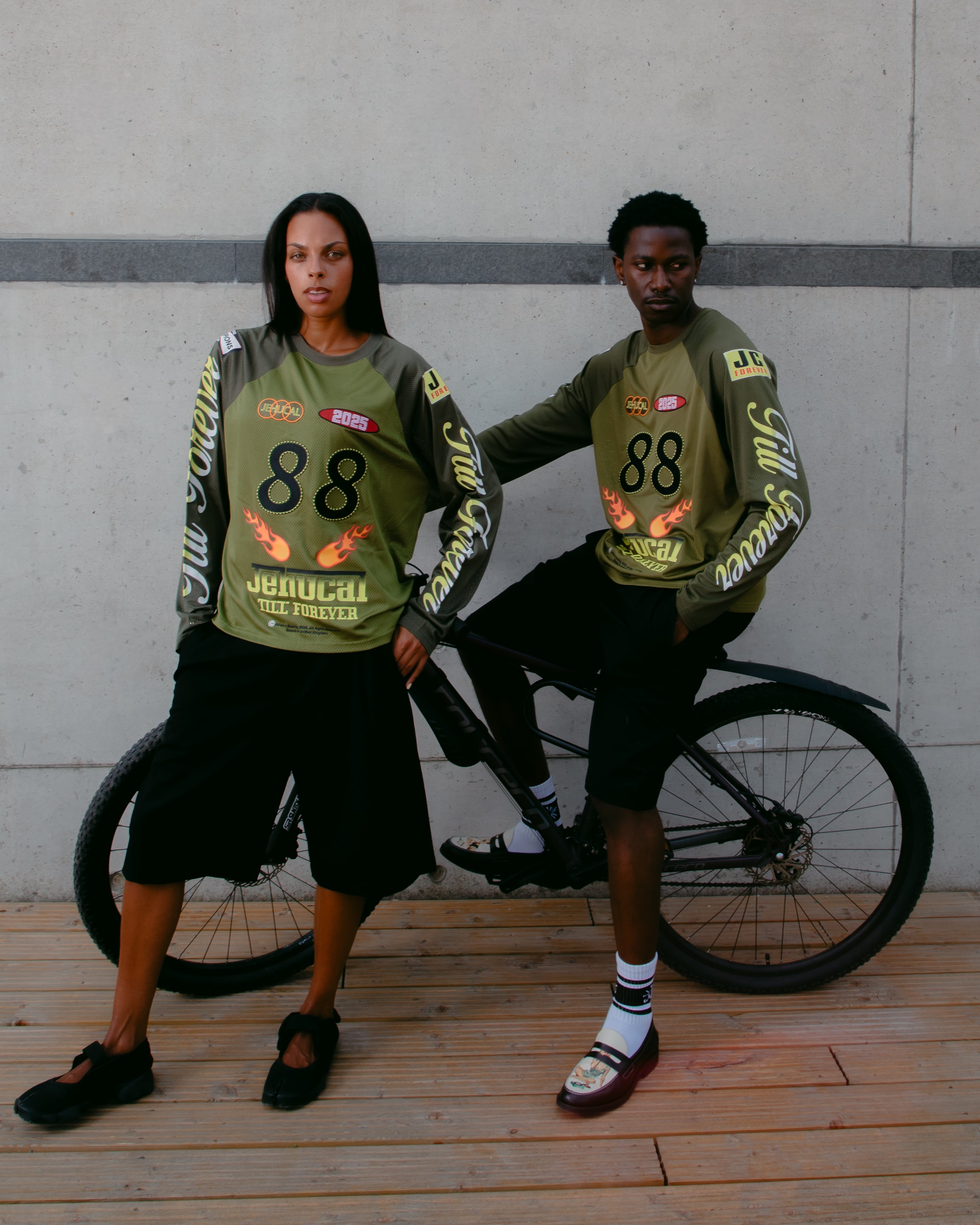 Racer Mesh Long Sleeve Tee (Green/Green)