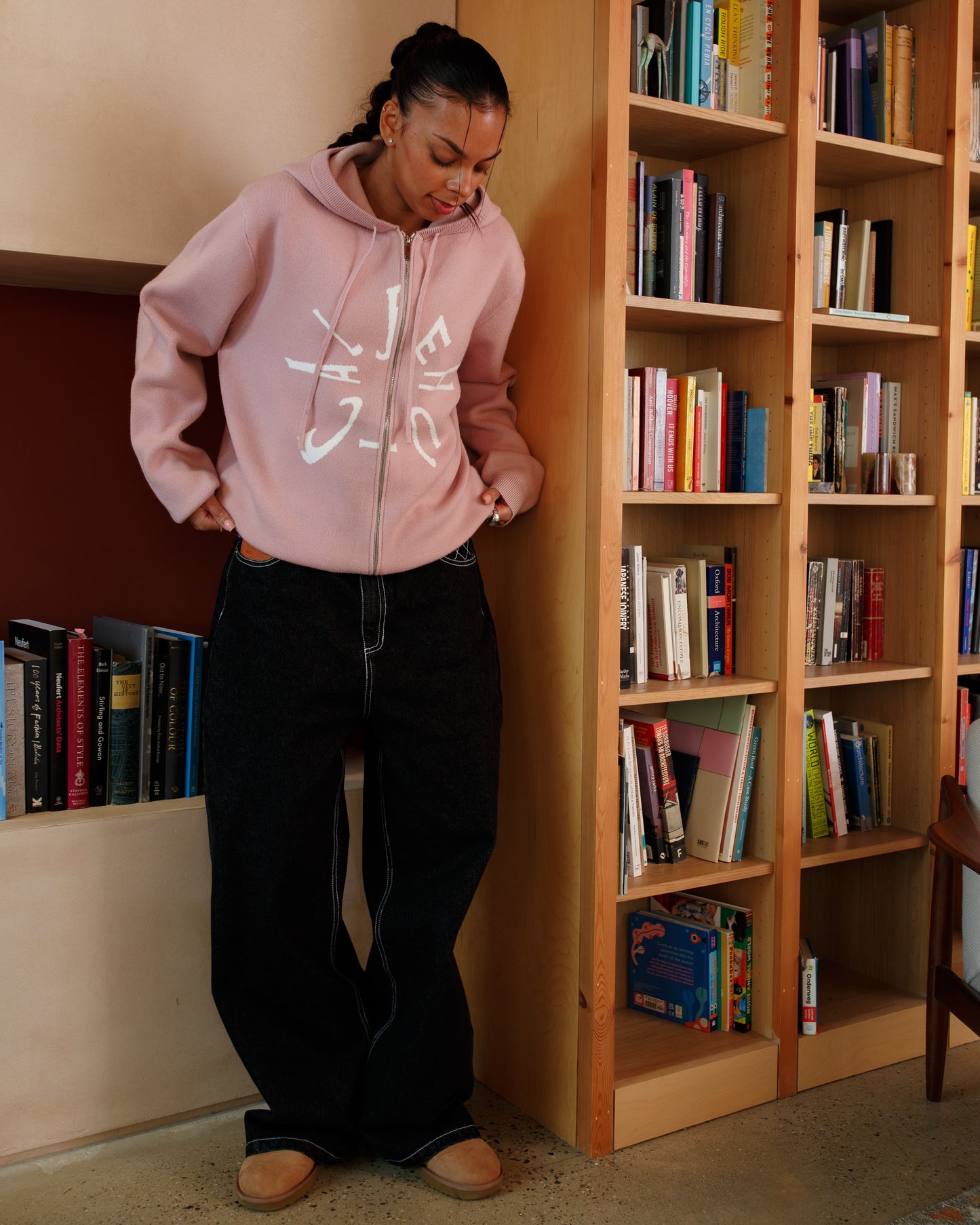 Mauve Pink Knit hoodie