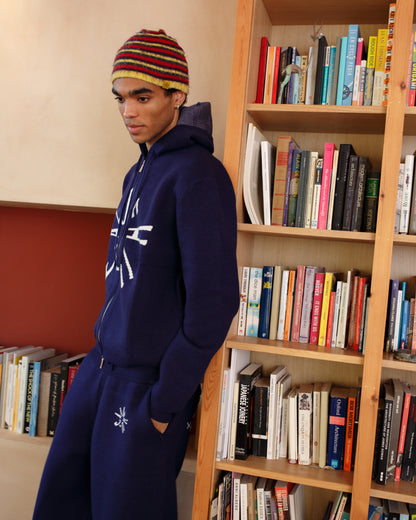 Navy Knit Sweatpants