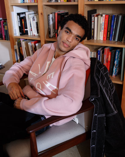 Mauve Pink Knit hoodie