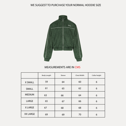 Emerald Suede Track Jacket (Green)