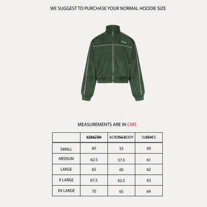 Emerald Suede Track Jacket (Green)