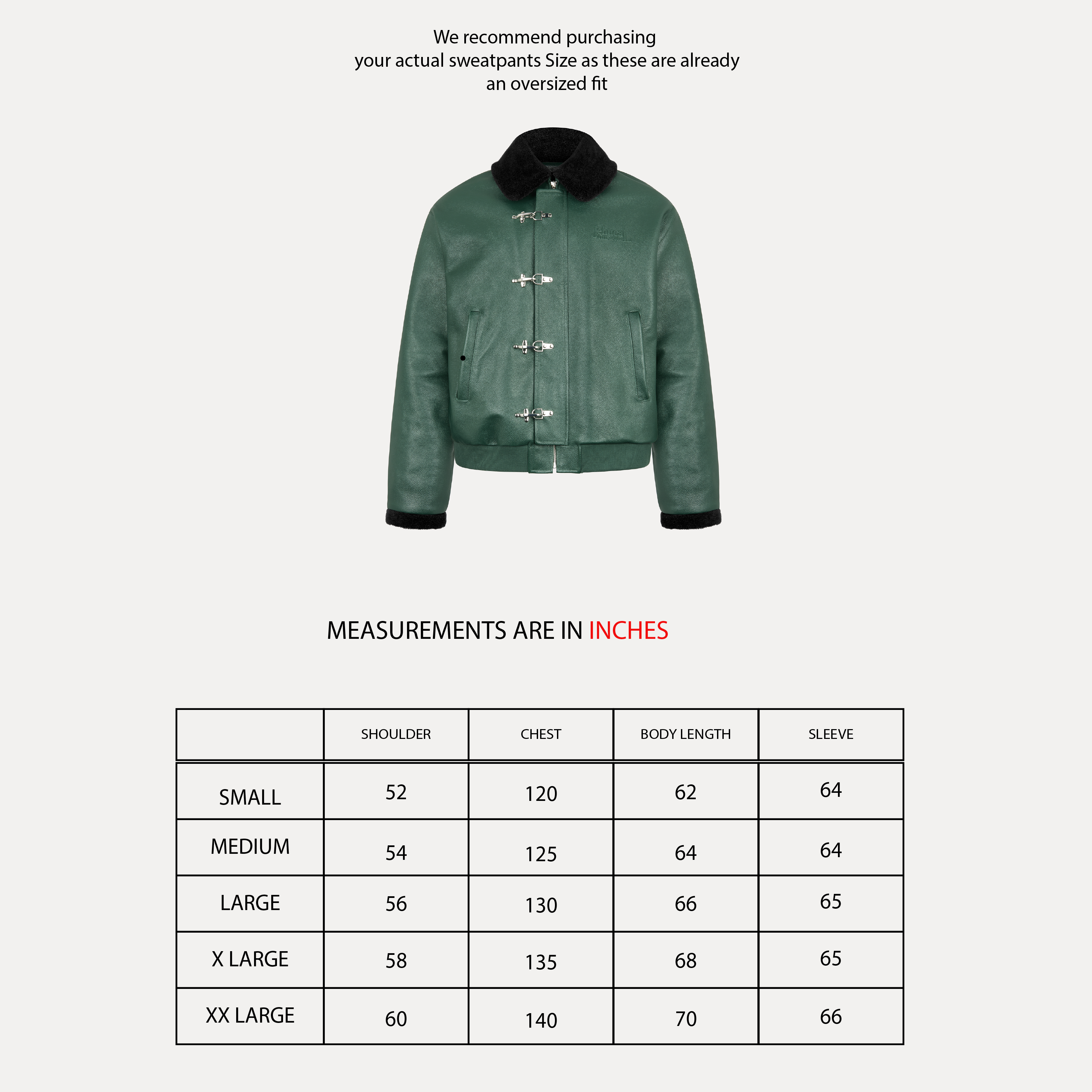 Verdant Clasp Leather Jacket (Removable Fur Collar)