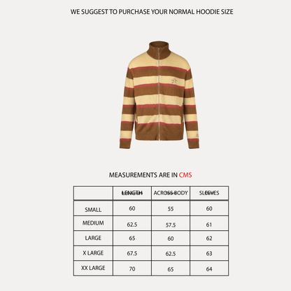 Cinnamon Stripe Mohair Jumper (Brown/Beige/Red)