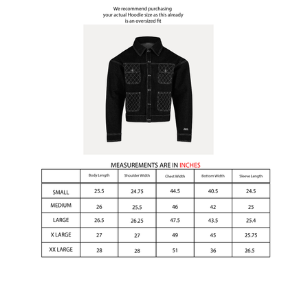 Cross Stitch Denim Jacket (Black)