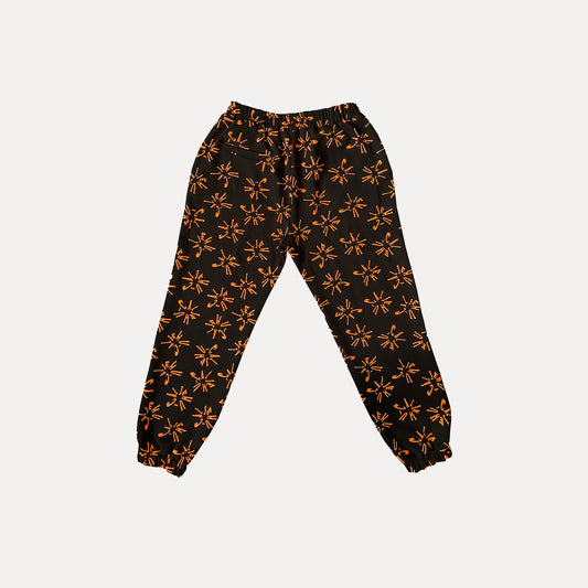 *ARCHIVE* CLOCKWORK CUFFED SWEATPANTS (BLACK/ORANGE)