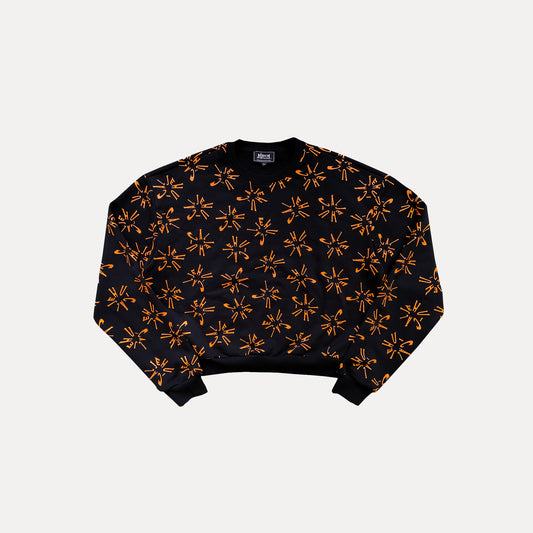 *ARCHIVE*  CLOCKWORK CREWNECK (BLACK/ORANGE)