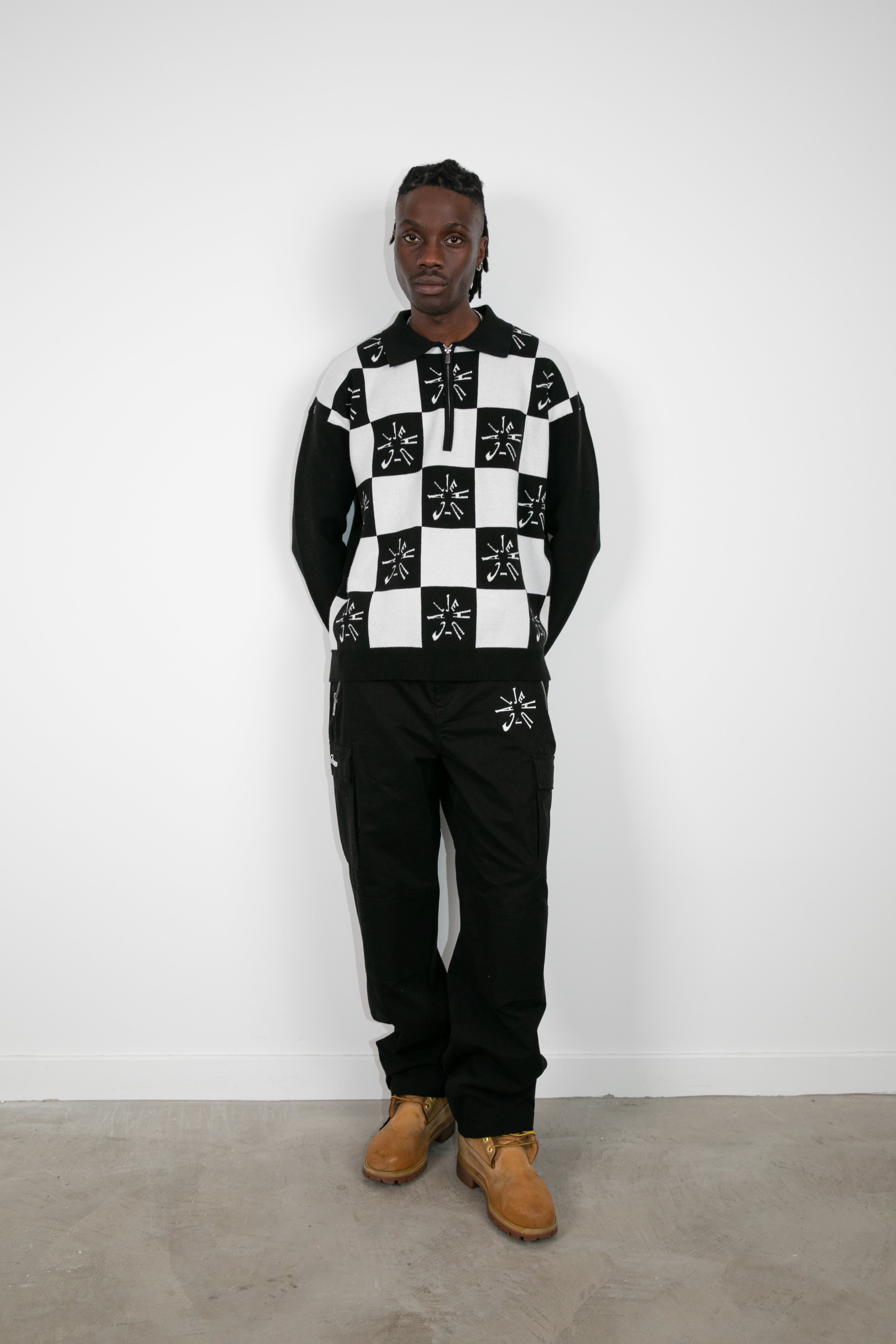 MonoCheck Zip Jumper (Black/White)
