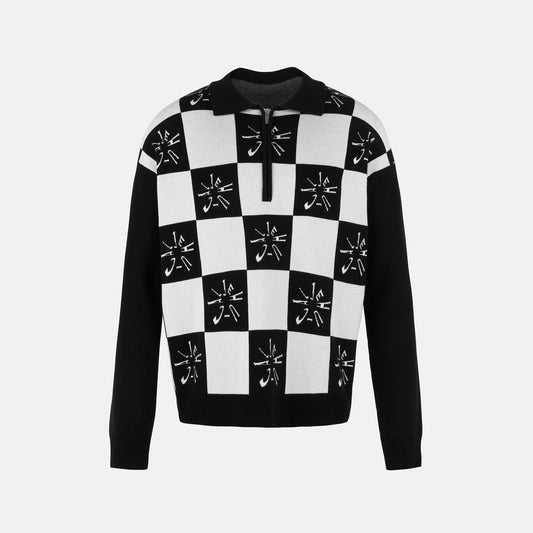 MonoCheck Zip Jumper (Black/White)