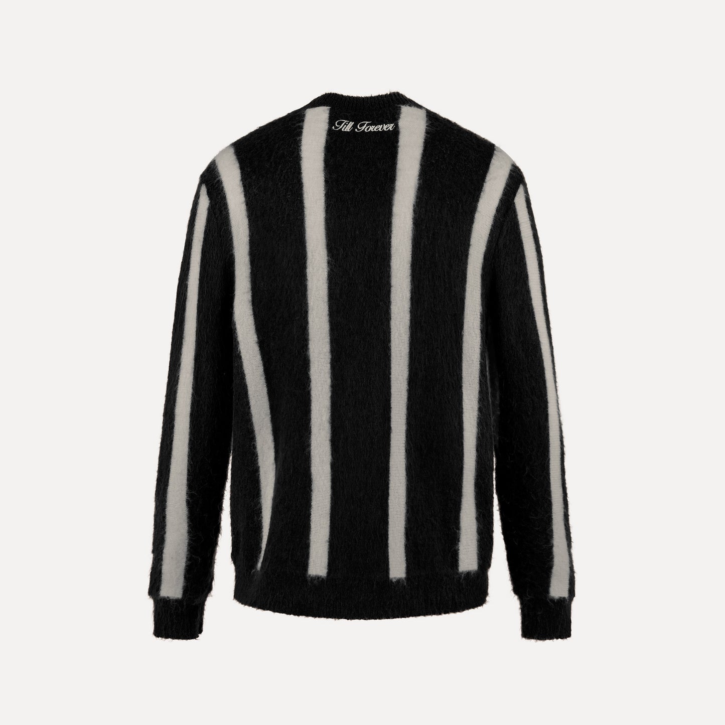 Aurelian Mohair Striped Cardigan (Black/White)