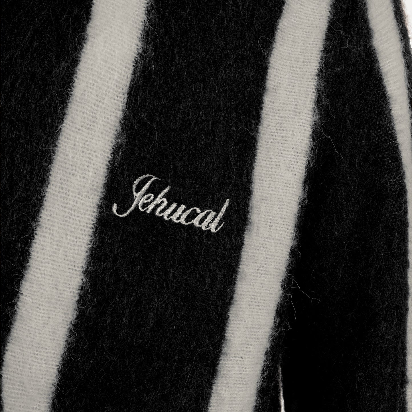 Aurelian Mohair Striped Cardigan (Black/White)