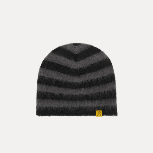 Obsidian Stripe Mohair Beanie