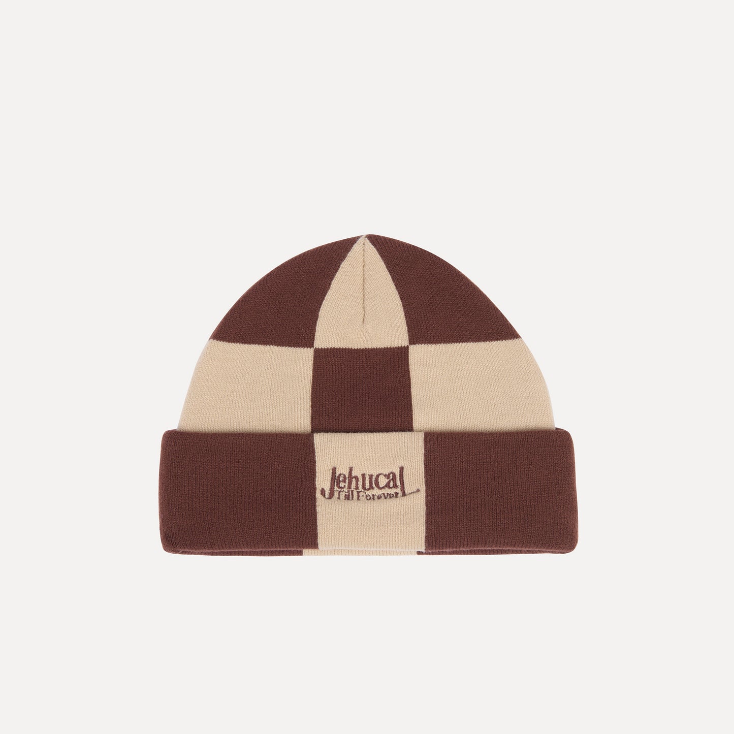 Cocoa Plaid Beanie (Brown/Beige)