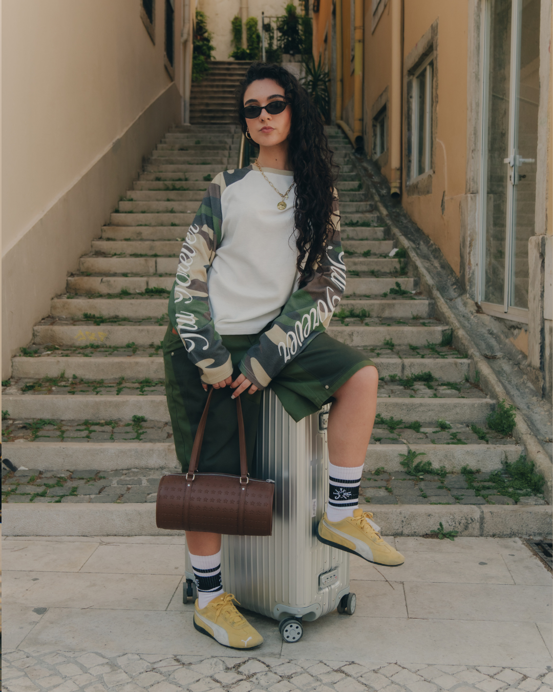 Camo Waffle Long Sleeve Tee