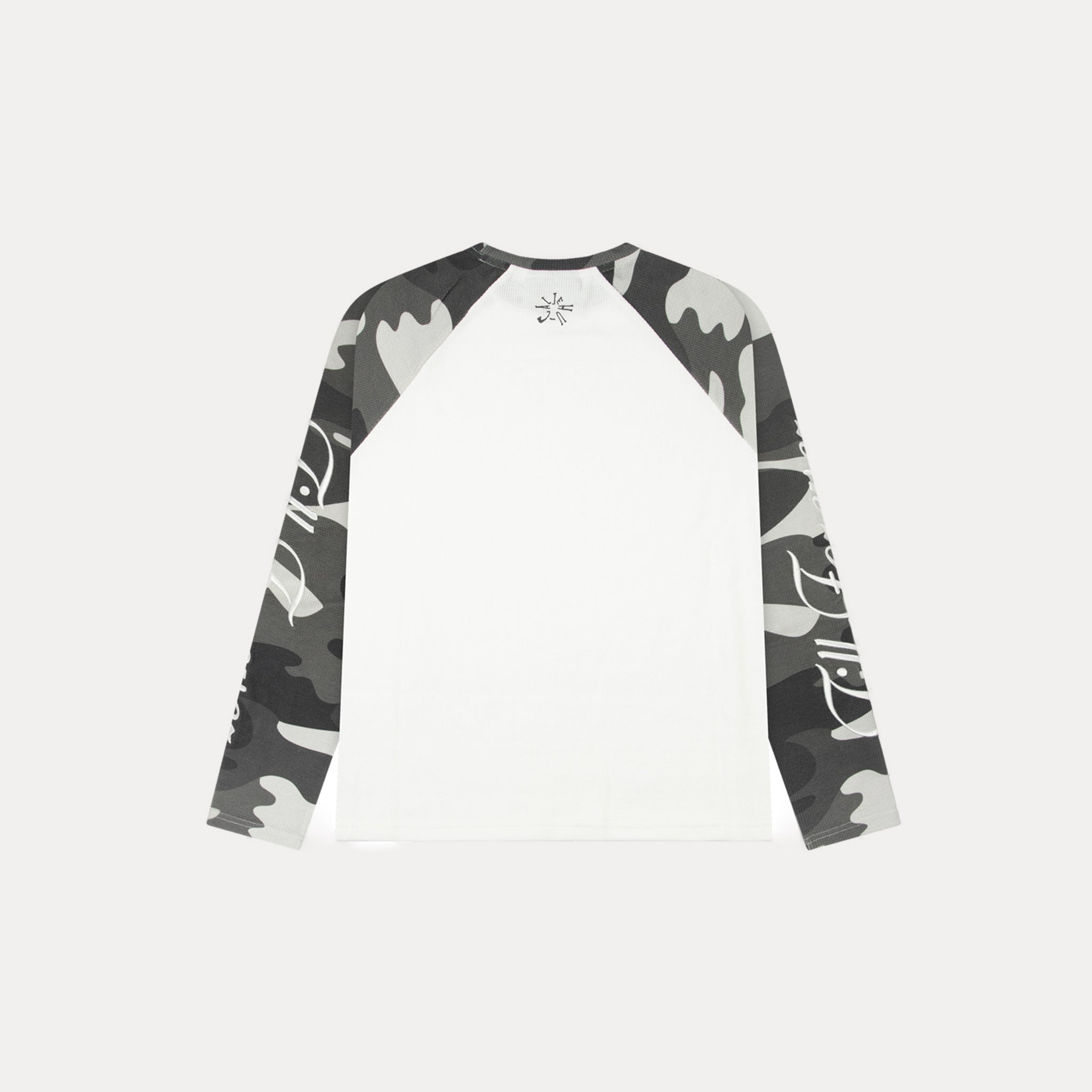 Camo Waffle Long Sleeve Tee (White/Grey)