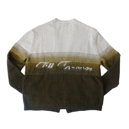 CLOCKWORK MOHAIR CARDIGAN (CREAM/GREEN)