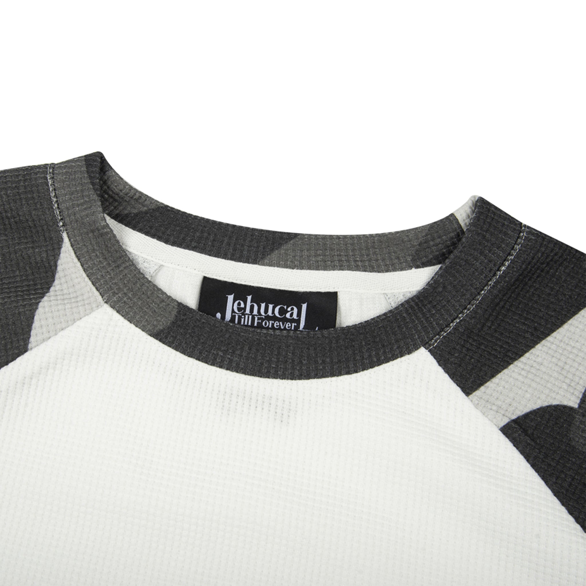 Camo Waffle Long Sleeve Tee (White/Grey)
