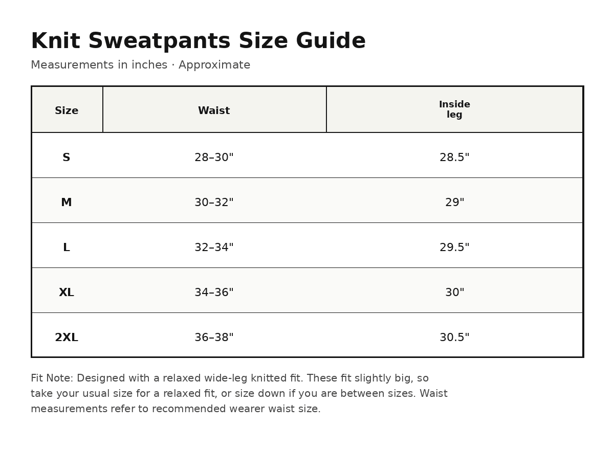 Coffee Bean Knit Sweatpants (Brown)