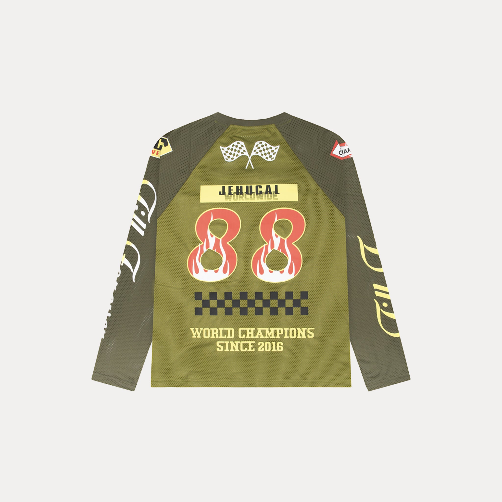 Racer Mesh Long Sleeve Tee (Green/Green)