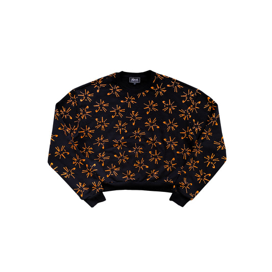 *ARCHIVE*  CLOCKWORK CREWNECK (BLACK/ORANGE)