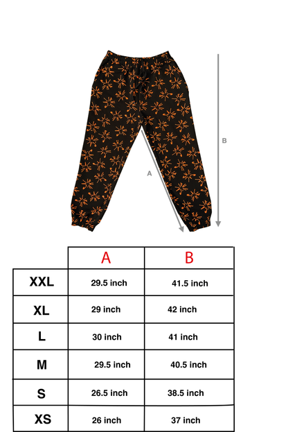 *ARCHIVE* CLOCKWORK CUFFED SWEATPANTS (BLACK/ORANGE)