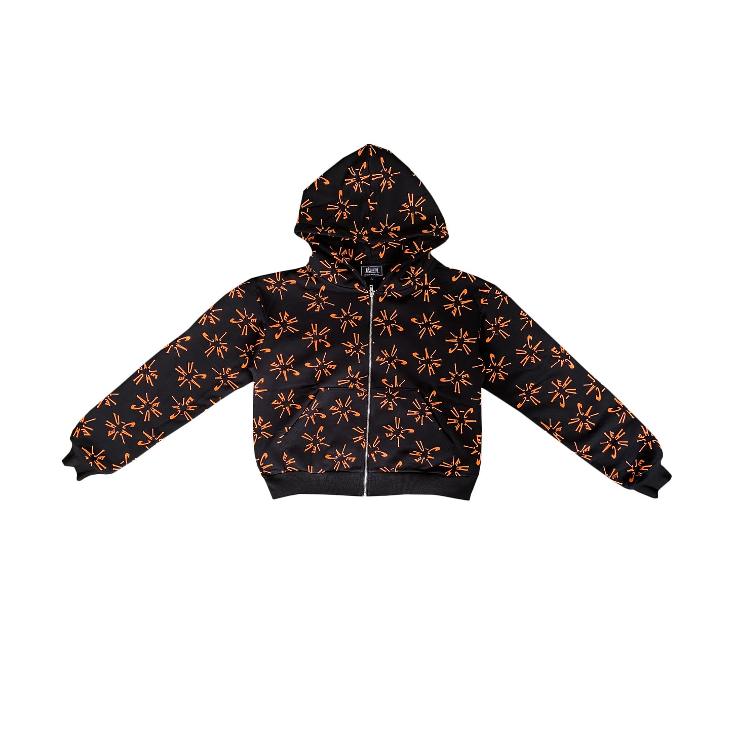 *ARCHIVE* CLOCKWORK ZIP HOODIE (BLACK/ORANGE)